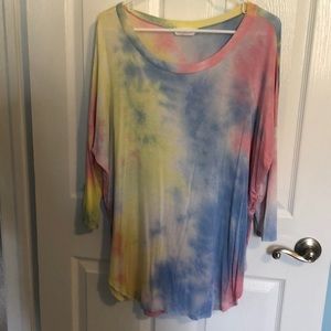 Peach love 3/4 sleeve top